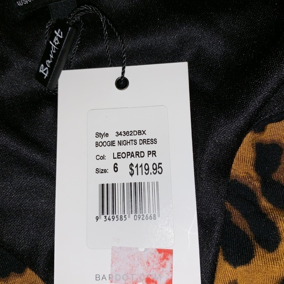 Bardot Leopard animal print faux wrap dress XS - Picture 3 of 4